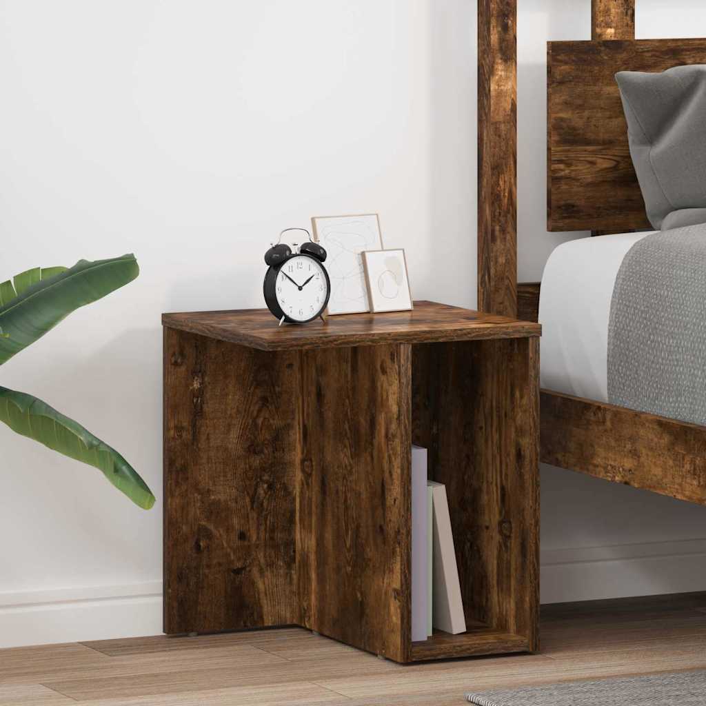 vidaXL End Table 2 pcs Καπνιστό Δρύς 37 x 32 x 40 εκ