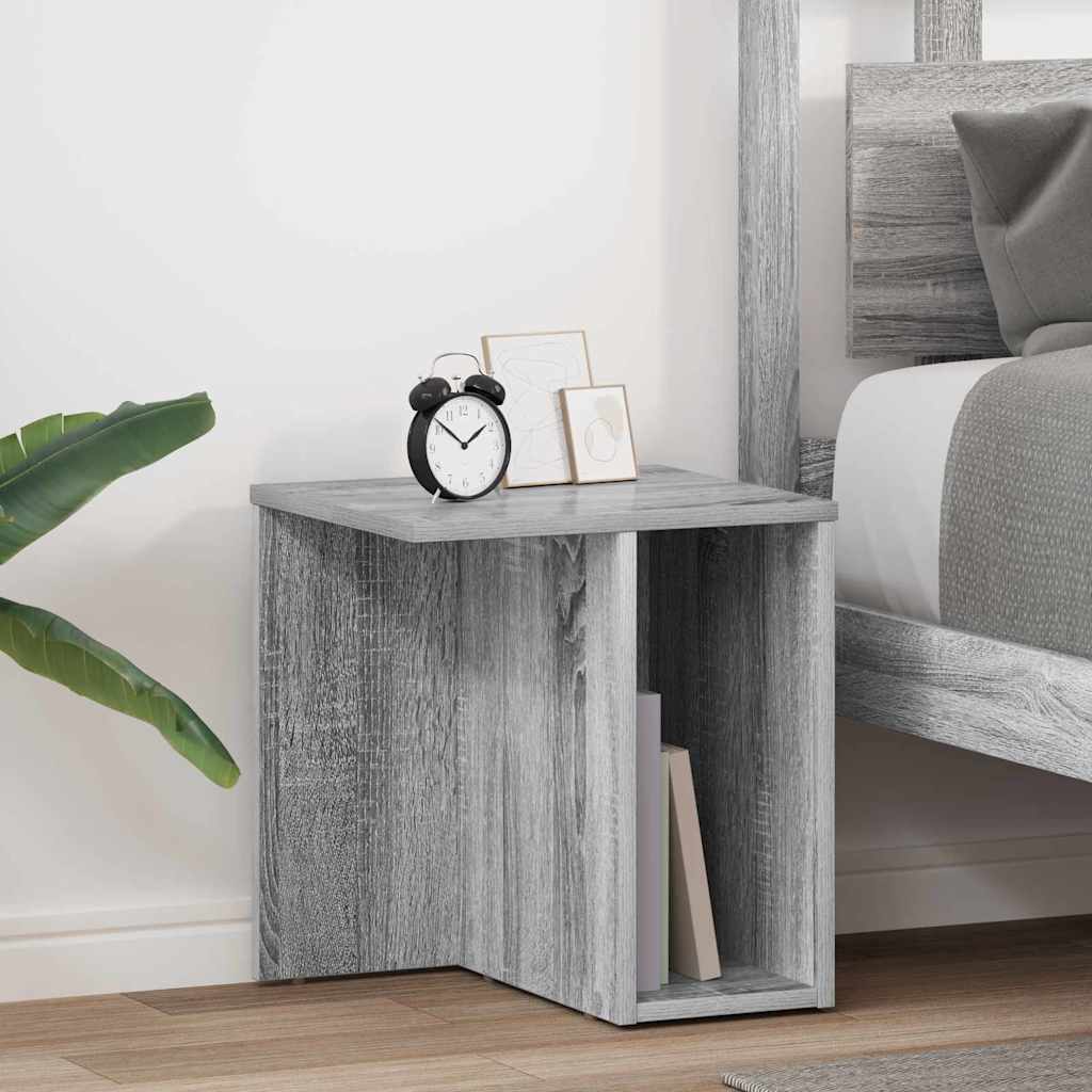 vidaXL End Table 2 pcs Γκρίζο Σονομα 37 x 32 x 40 εκ