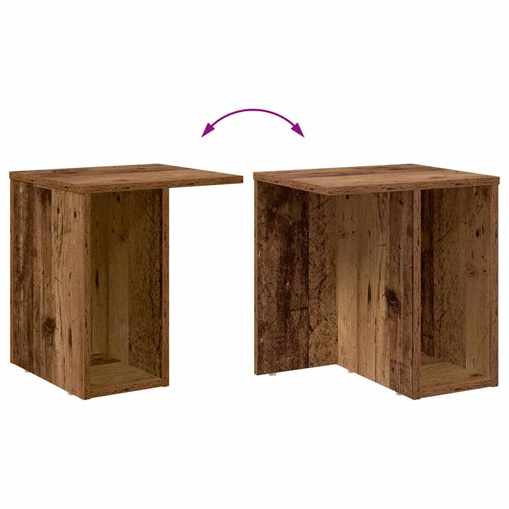 vidaXL End Table Παλιό ξύλο 37 x 32 x 40 εκ Επεξεργασμένο ξύλο
