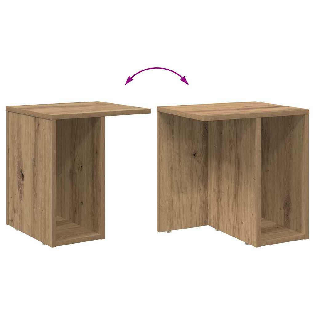 vidaXL End Table Artisan Oak 37 x 32 x 40 εκ Επεξεργασμένο ξύλο
