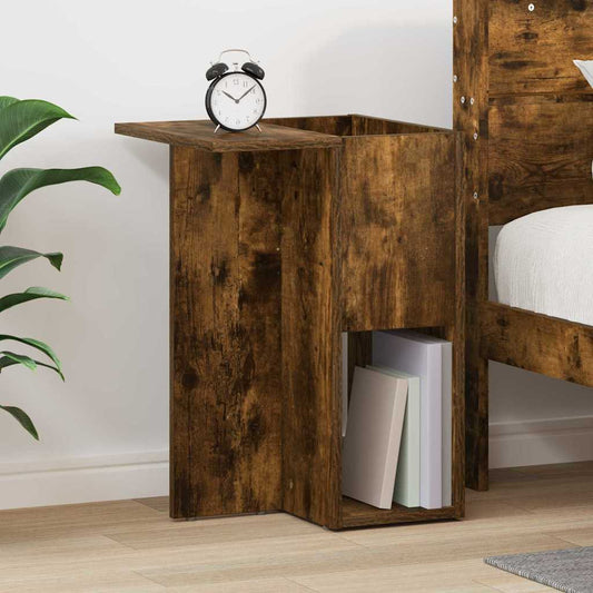 vidaXL End Table Καπνιστό Δρύς 35 x 40 x 55 εκ. Επεξεργασμένο ξύλο