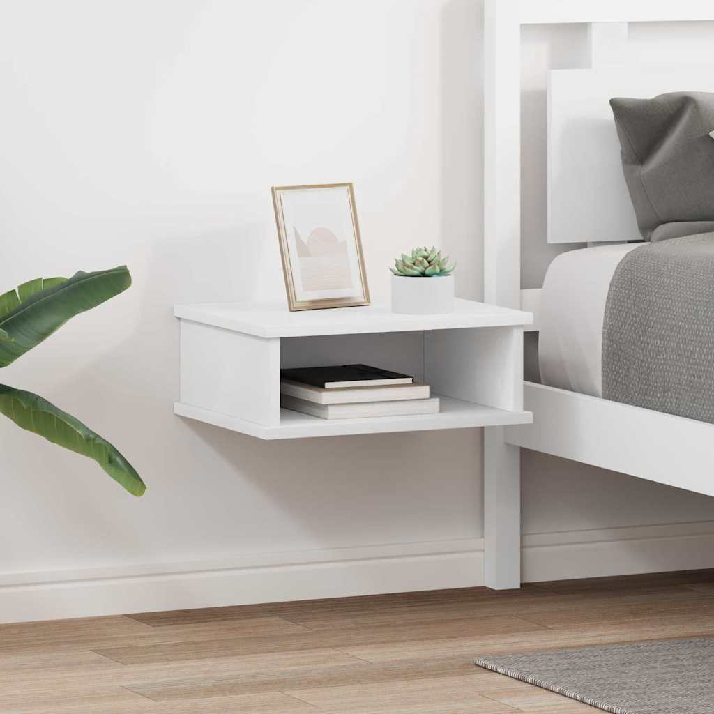 vidaXL Κομοδίνο 2 pcs Λευκό 40 x 31 x 15 εκ Επεξεργασμένο ξύλο