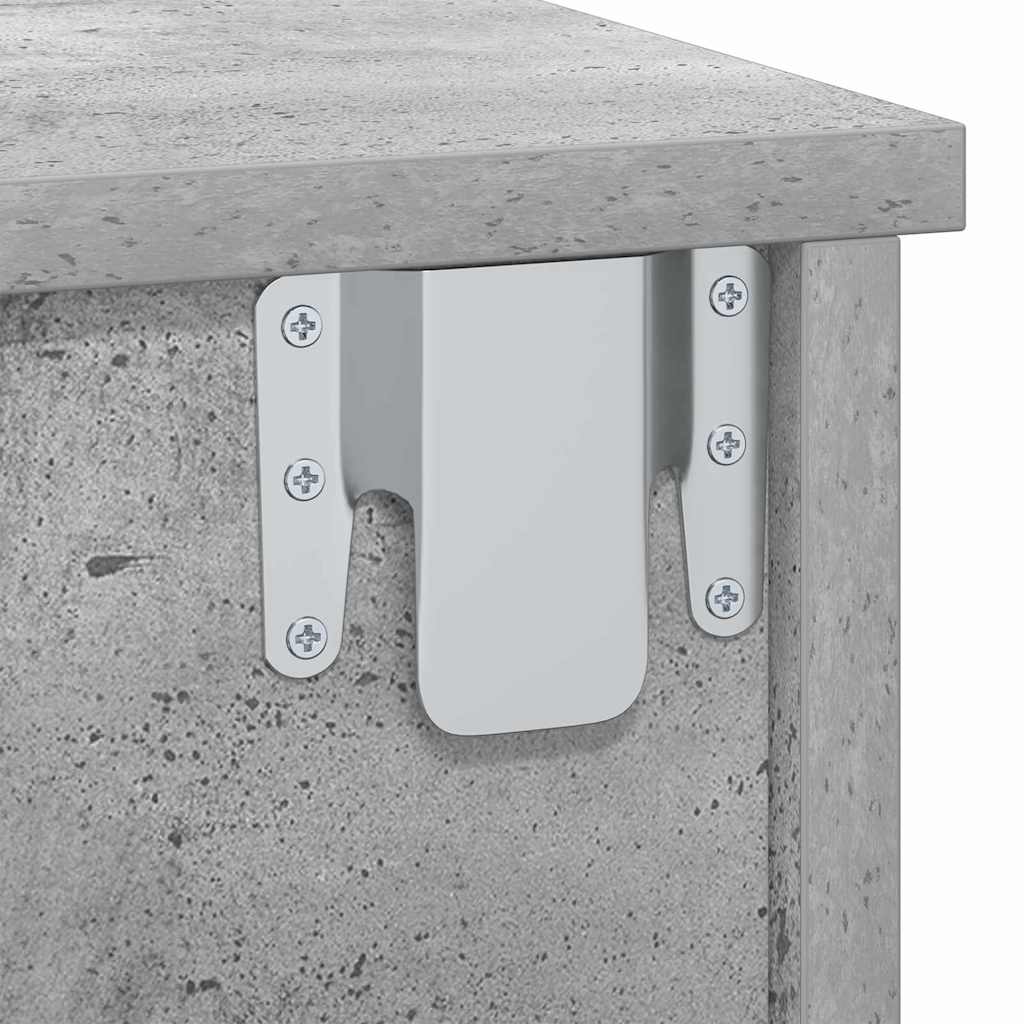 vidaXL Κομοδίνο 2 pcs Σκυρόδεμα Γκρι 40 x 31 x 15 εκ