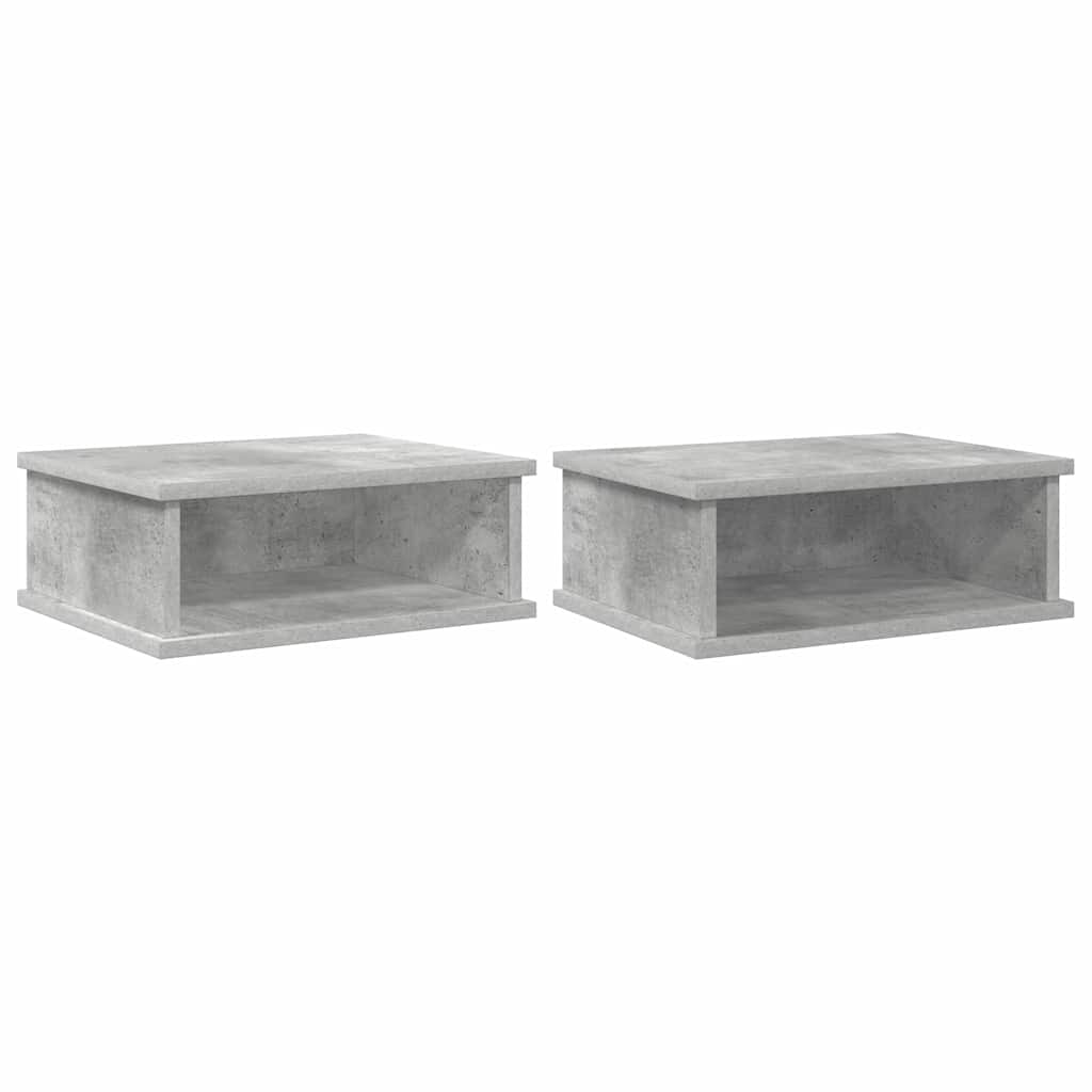 vidaXL Κομοδίνο 2 pcs Σκυρόδεμα Γκρι 40 x 31 x 15 εκ