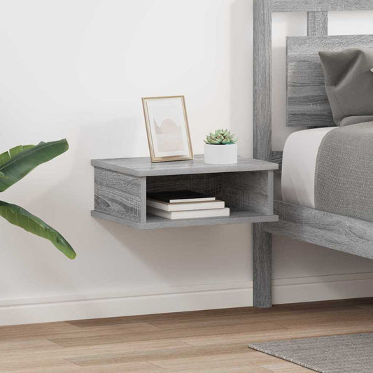 vidaXL Κομοδίνο 2 pcs Γκρίζο Σονομα 40 x 31 x 15 εκ Επεξεργασμένο ξύλο