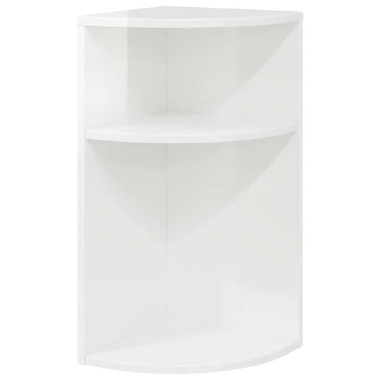 vidaXL End Table Υψηλής γυαλάδας λευκό 29,6 x 29,6 x 60 εκ
