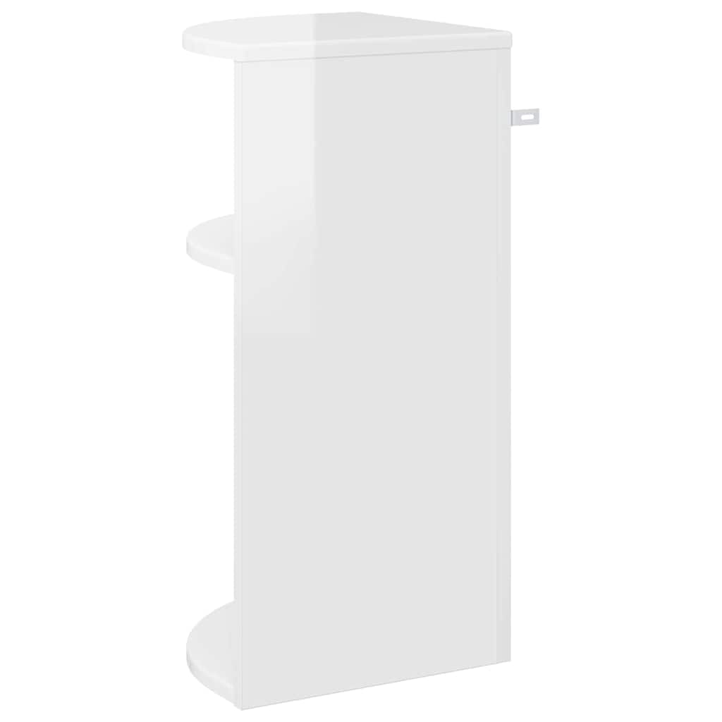 vidaXL End Table Υψηλής γυαλάδας λευκό 29,6 x 29,6 x 60 εκ