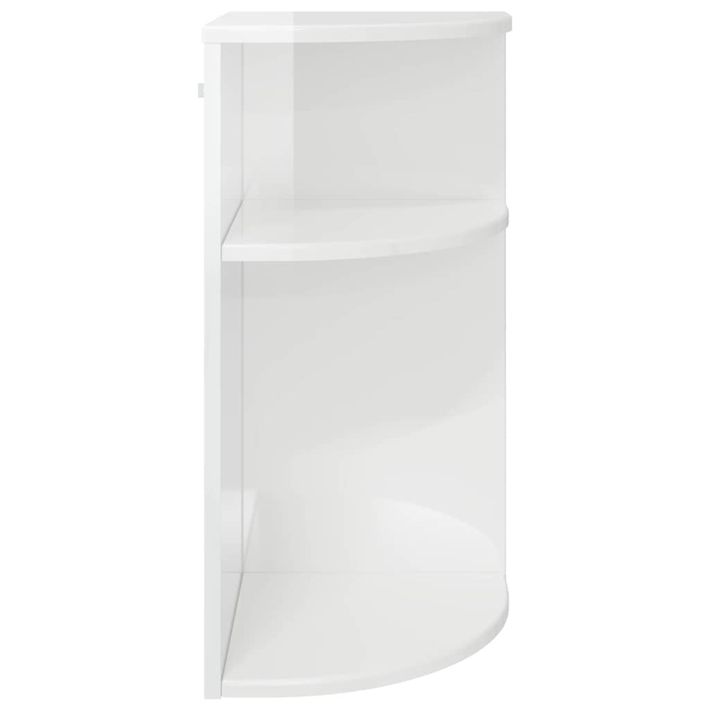vidaXL End Table Υψηλής γυαλάδας λευκό 29,6 x 29,6 x 60 εκ