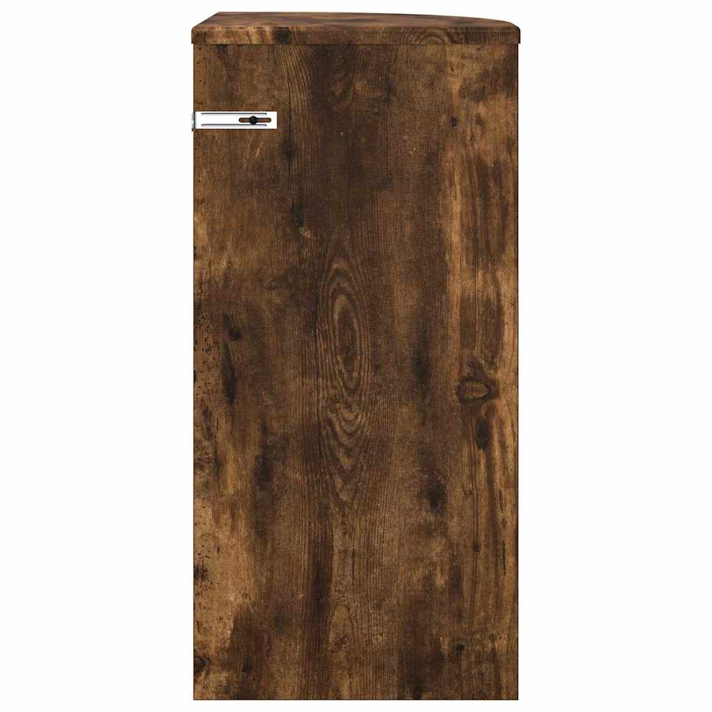 vidaXL End Table Καπνιστό Δρύς 29,6 x 29,6 x 60 εκ Επεξεργασμένο ξύλο