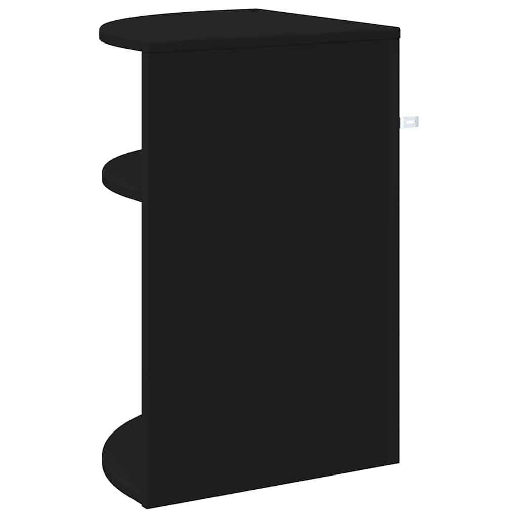 vidaXL End Table Μαύρο 39,7 x 39,7 x 60 εκ Επεξεργασμένο ξύλο