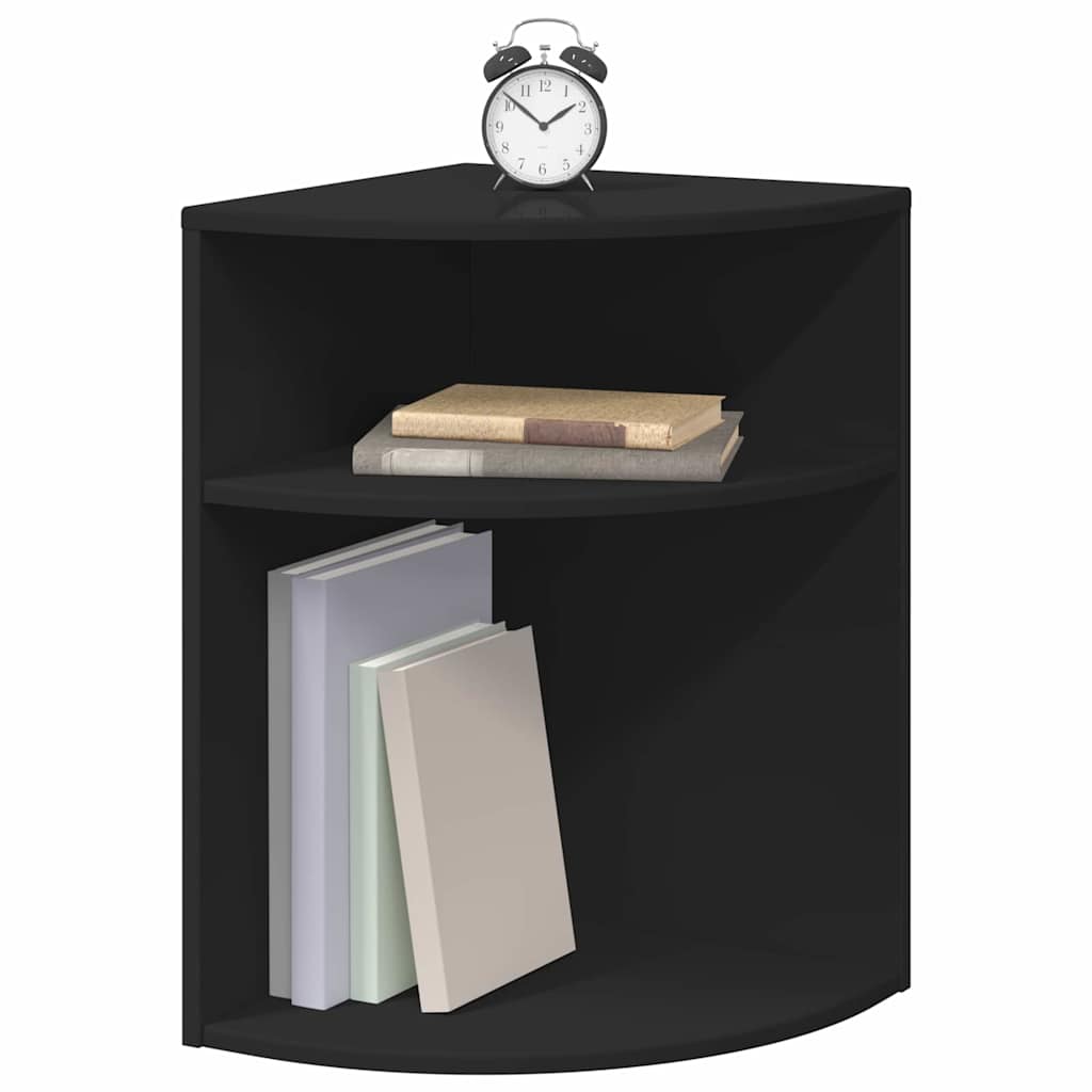 vidaXL End Table Μαύρο 39,7 x 39,7 x 60 εκ Επεξεργασμένο ξύλο
