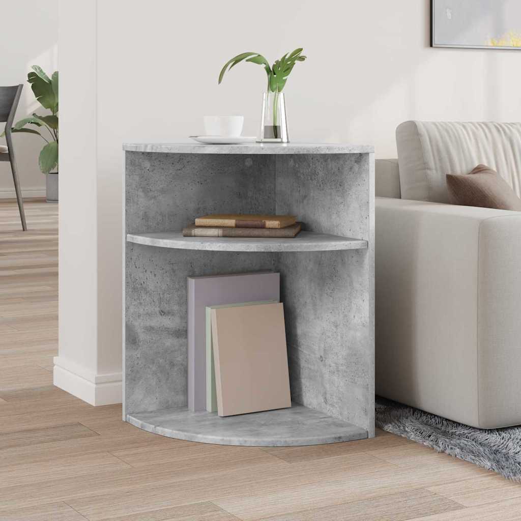 vidaXL End Table Σκυρόδεμα Γκρι 39,7 x 39,7 x 60 εκ Επεξεργασμένο ξύλο