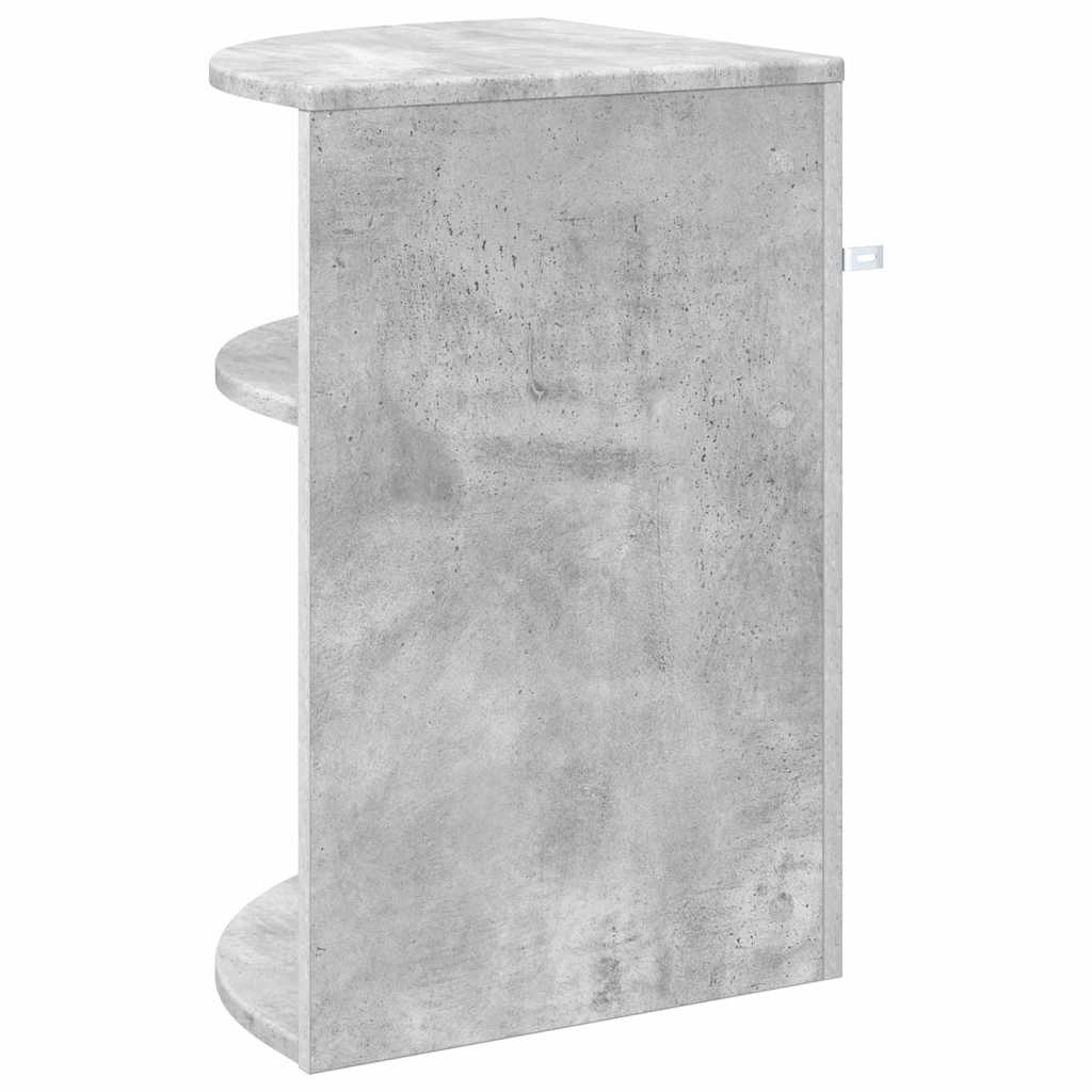 vidaXL End Table Σκυρόδεμα Γκρι 39,7 x 39,7 x 60 εκ Επεξεργασμένο ξύλο