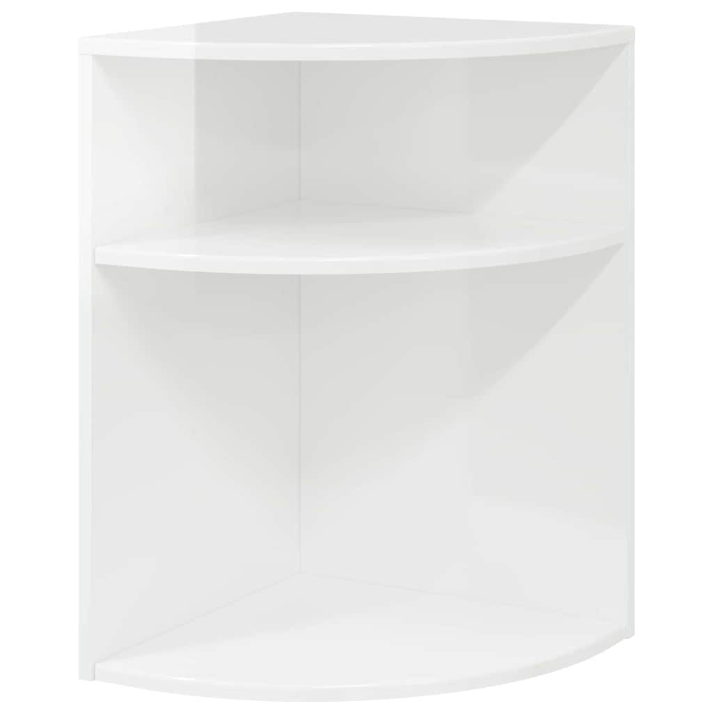 vidaXL End Table Υψηλής γυαλάδας λευκό 39,7 x 39,7 x 60 εκ