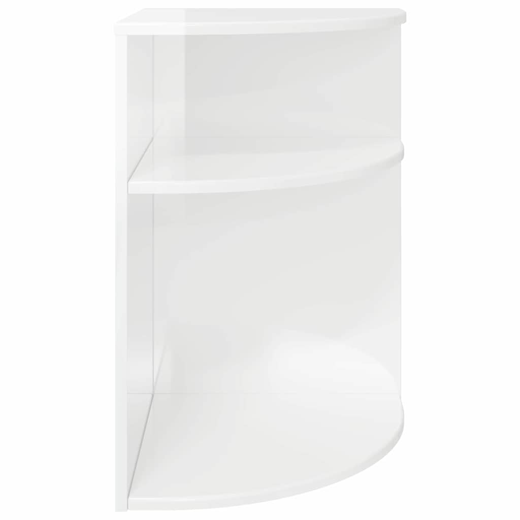 vidaXL End Table Υψηλής γυαλάδας λευκό 39,7 x 39,7 x 60 εκ