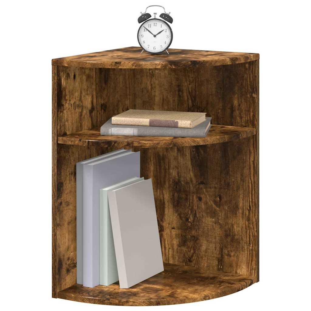 vidaXL End Table Καπνιστό Δρύς 39,7 x 39,7 x 60 εκ Επεξεργασμένο ξύλο
