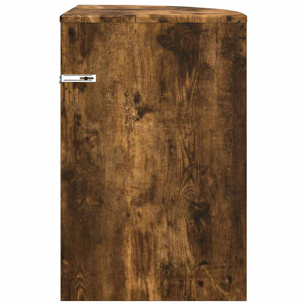 vidaXL End Table Καπνιστό Δρύς 39,7 x 39,7 x 60 εκ Επεξεργασμένο ξύλο