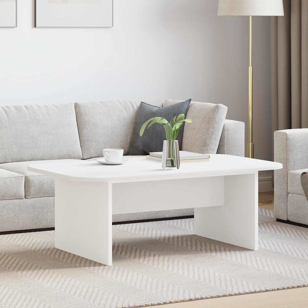 vidaXL Τραπεζάκι σαλονιού Λευκό 93 x 53 x 33 εκ Επεξεργασμένο ξύλο