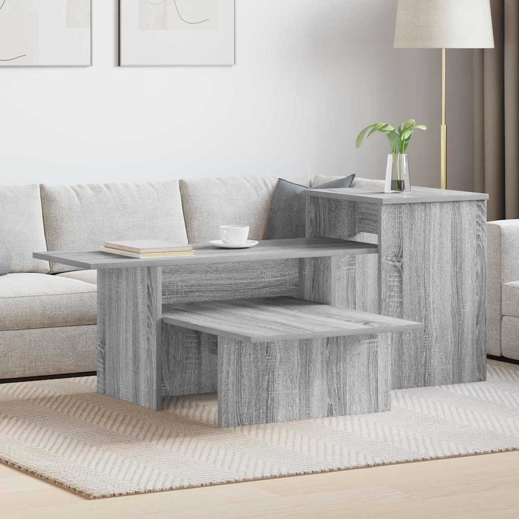 vidaXL Τραπέζι κονσόλας Γκρίζο Σονομα 91,5 x 35 x 38,5 εκ