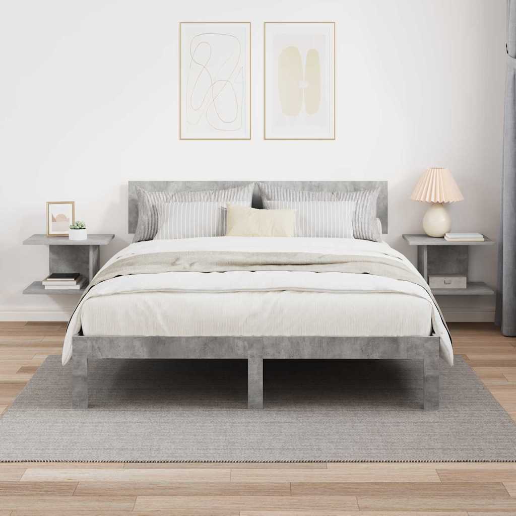 vidaXL Κομοδίνο 2 τμχ. Σκυρόδεμα Γκρι 40 x 30 x 25 εκ