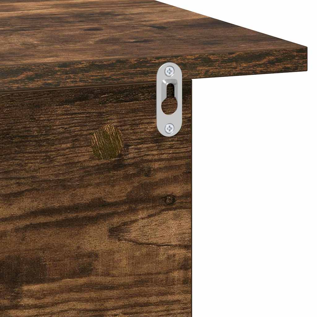 vidaXL Κομοδίνο 2 τμχ. Καπνιστό Δρύς 40 x 30 x 25 εκ