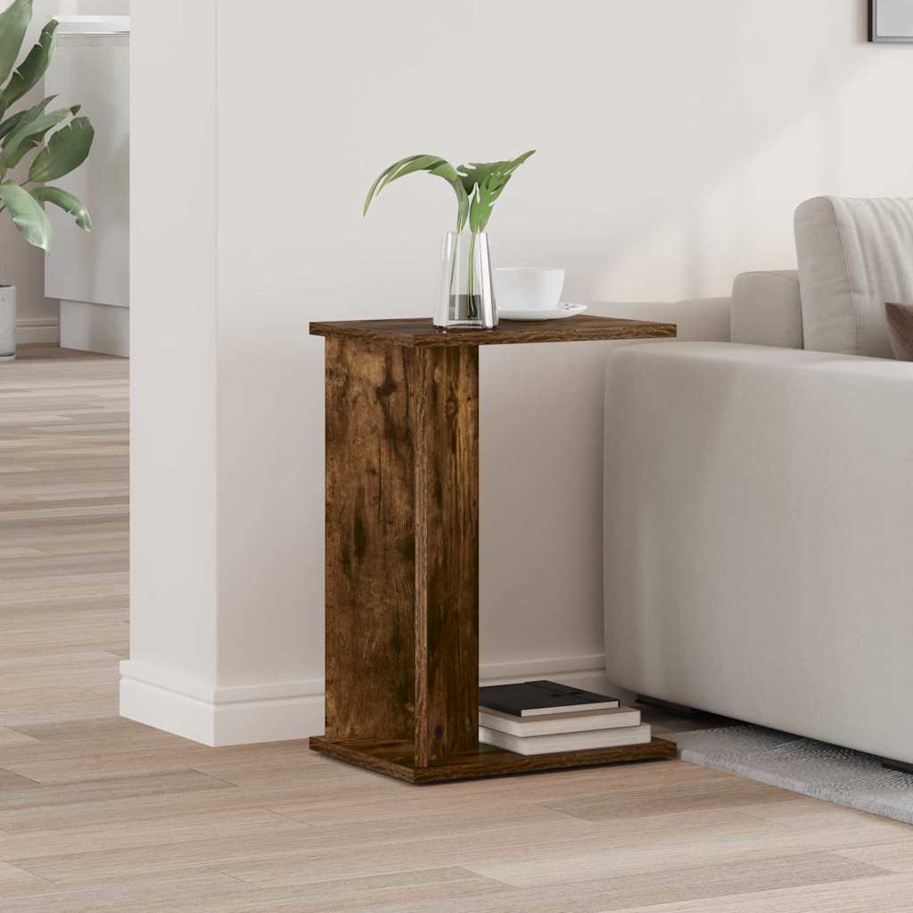 vidaXL End Table Καπνιστό Δρύς 35 x 25 x 50 εκ Επεξεργασμένο Ξύλο