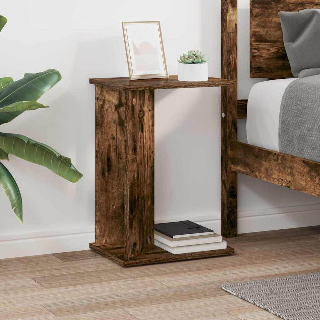 vidaXL End Table Καπνιστό Δρύς 35 x 25 x 50 εκ Επεξεργασμένο Ξύλο