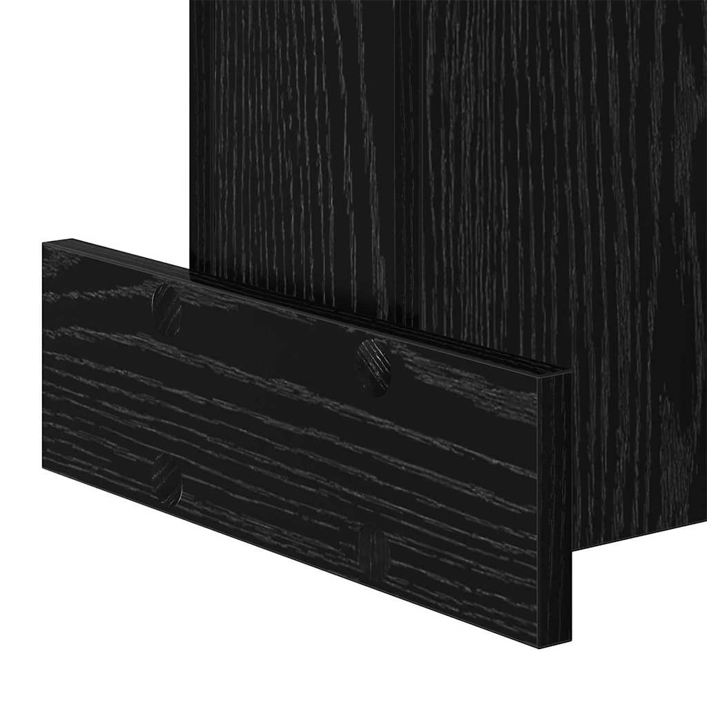 vidaXL End Table Μαύρη Οξυά 35,5 x 35 x 40 εκ Επεξεργασμένο ξύλο
