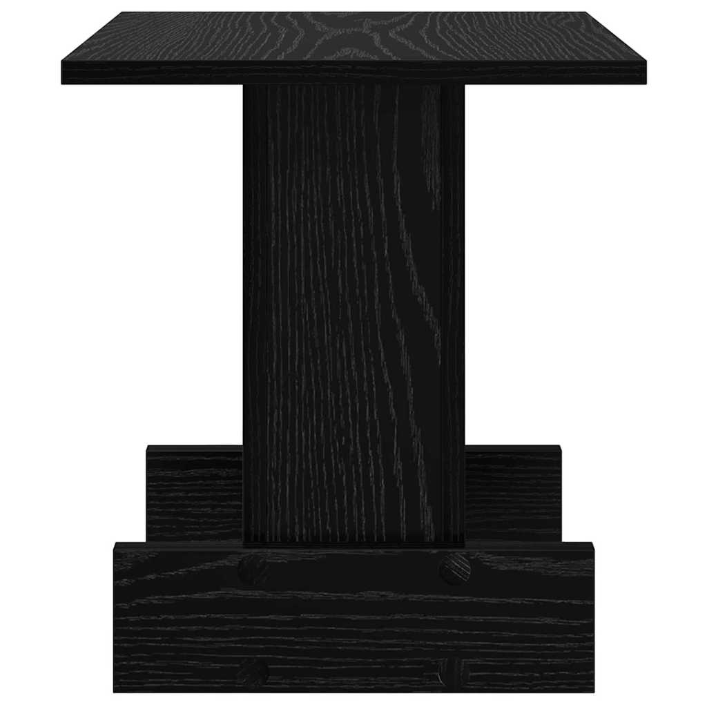 vidaXL End Table Μαύρη Οξυά 35,5 x 35 x 40 εκ Επεξεργασμένο ξύλο