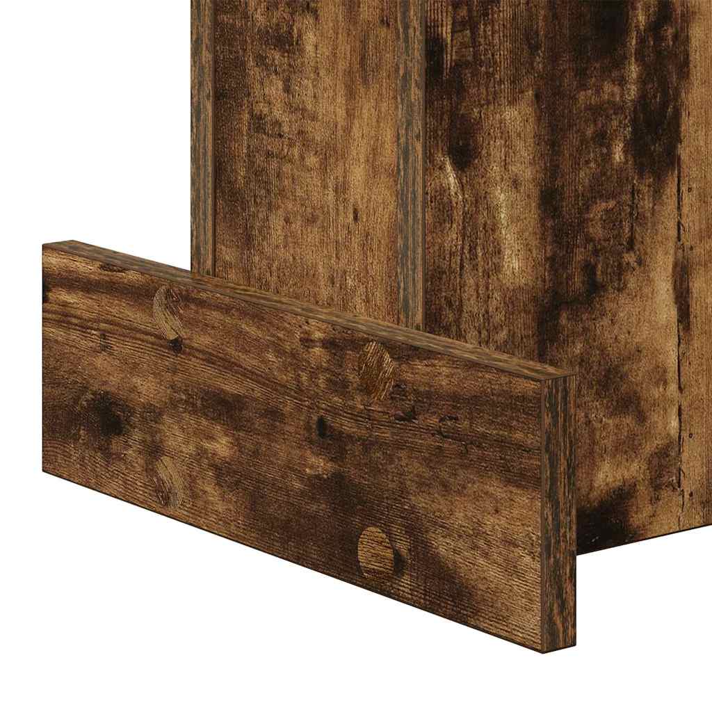 vidaXL End Table Καπνιστό Δρύς 35,5 x 35 x 40 εκ Επεξεργασμένο ξύλο