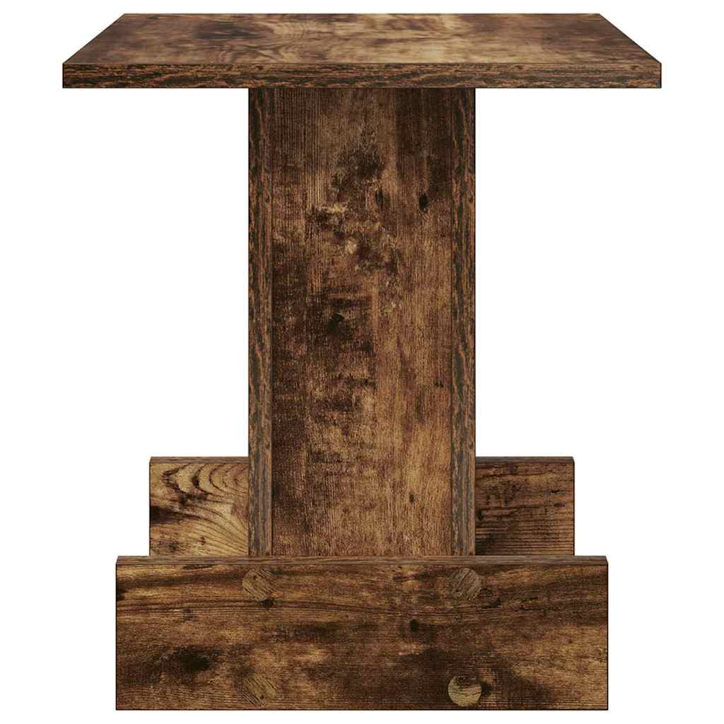 vidaXL End Table Καπνιστό Δρύς 35,5 x 35 x 40 εκ Επεξεργασμένο ξύλο