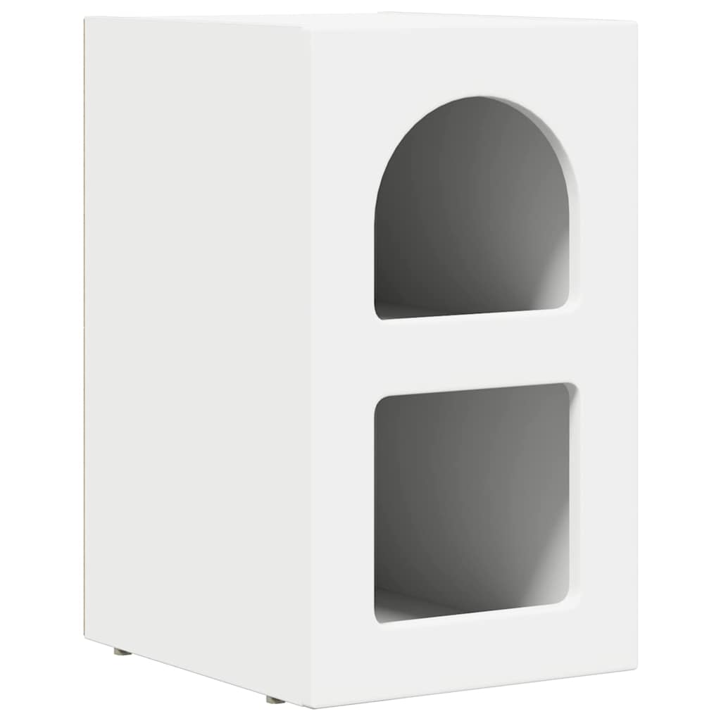 vidaXL Κομοδίνο ELST Λευκό 29,5 x 33,5 x 50 εκ Επεξεργασμένο Ξύλο