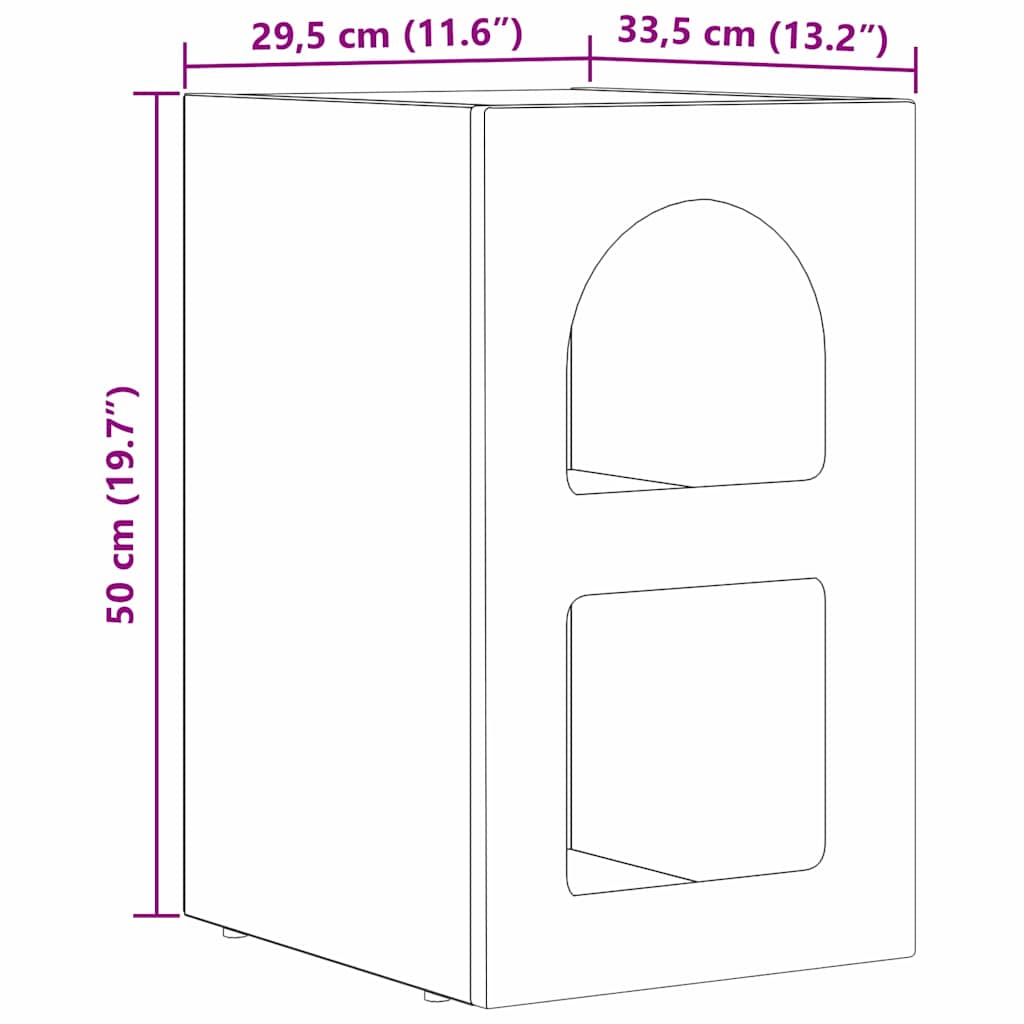 vidaXL Κομοδίνο ELST Λευκό 29,5 x 33,5 x 50 εκ Επεξεργασμένο Ξύλο