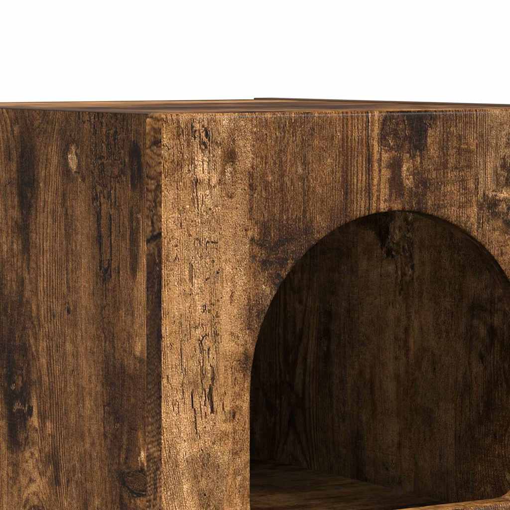 vidaXL Κομοδίνο 2 pcs Καπνιστό Δρύς 29.5 x 35 x 50 εκ