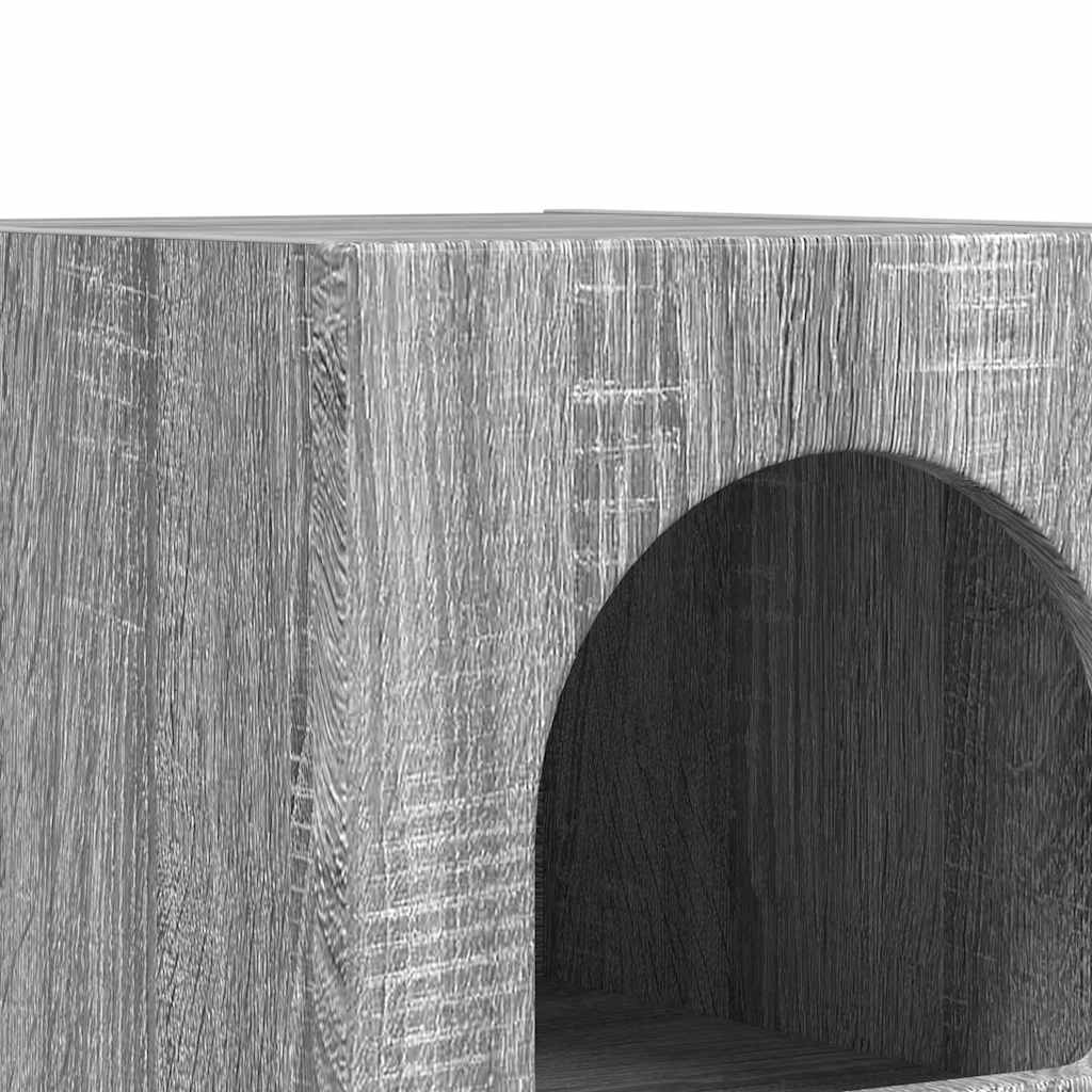 vidaXL Κομοδίνο 2 pcs Γκρίζο Σονομα 29.5 x 35 x 50 εκ