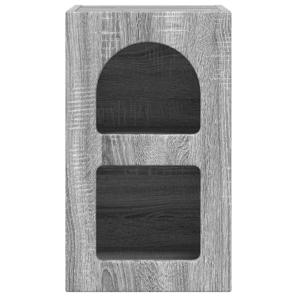 vidaXL Κομοδίνο 2 pcs Γκρίζο Σονομα 29.5 x 35 x 50 εκ