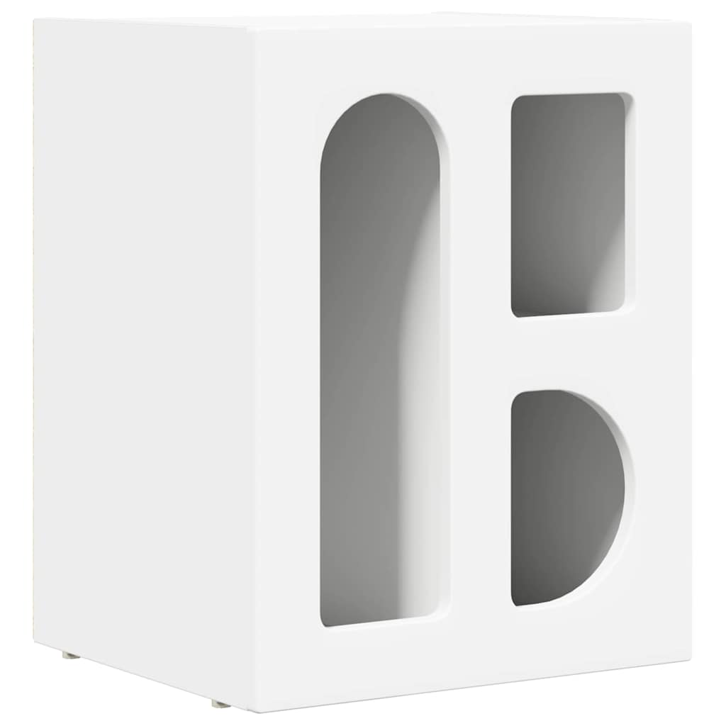 vidaXL Κομοδίνο Λευκό 40 x 35 x 50 εκ. Επεξεργασμένο ξύλο