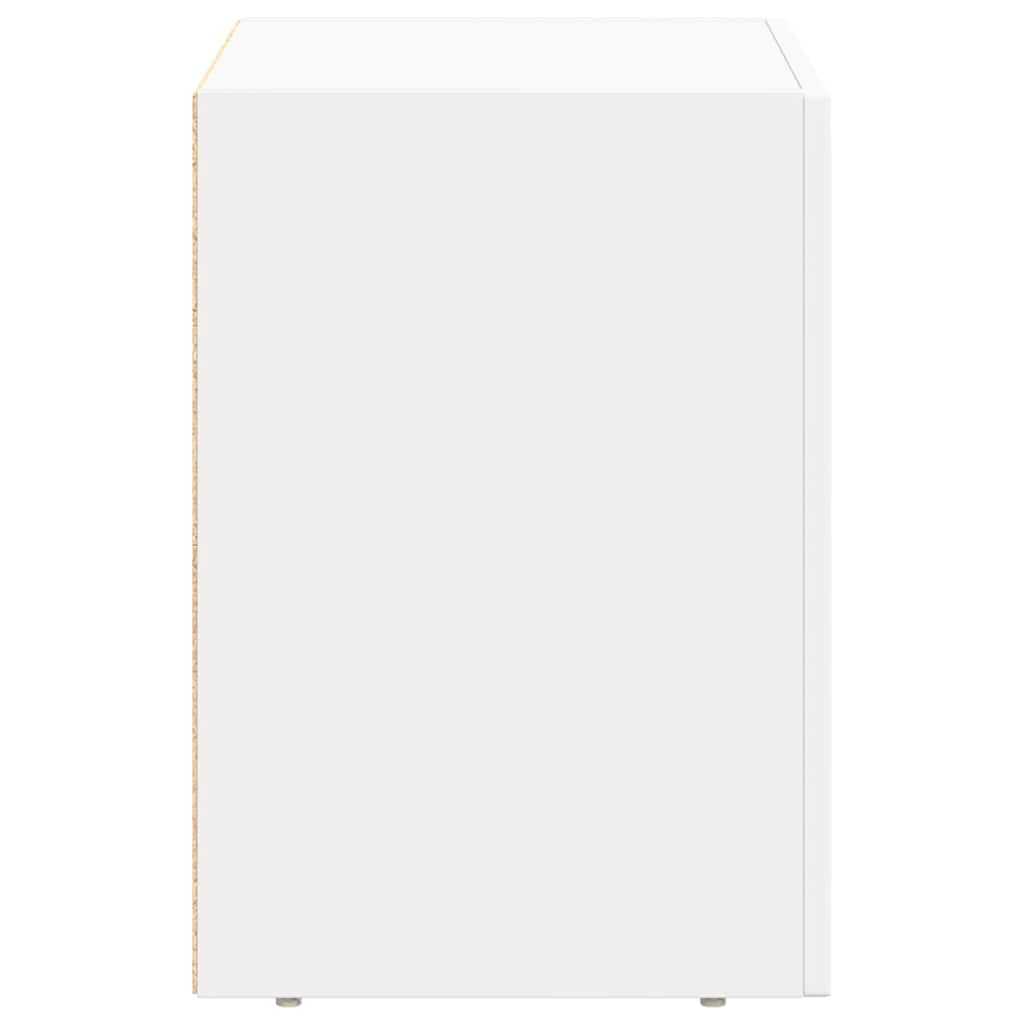 vidaXL Κομοδίνο 2 pcs Λευκό 40 x 35 x 50 εκ. Επεξεργασμένο ξύλο