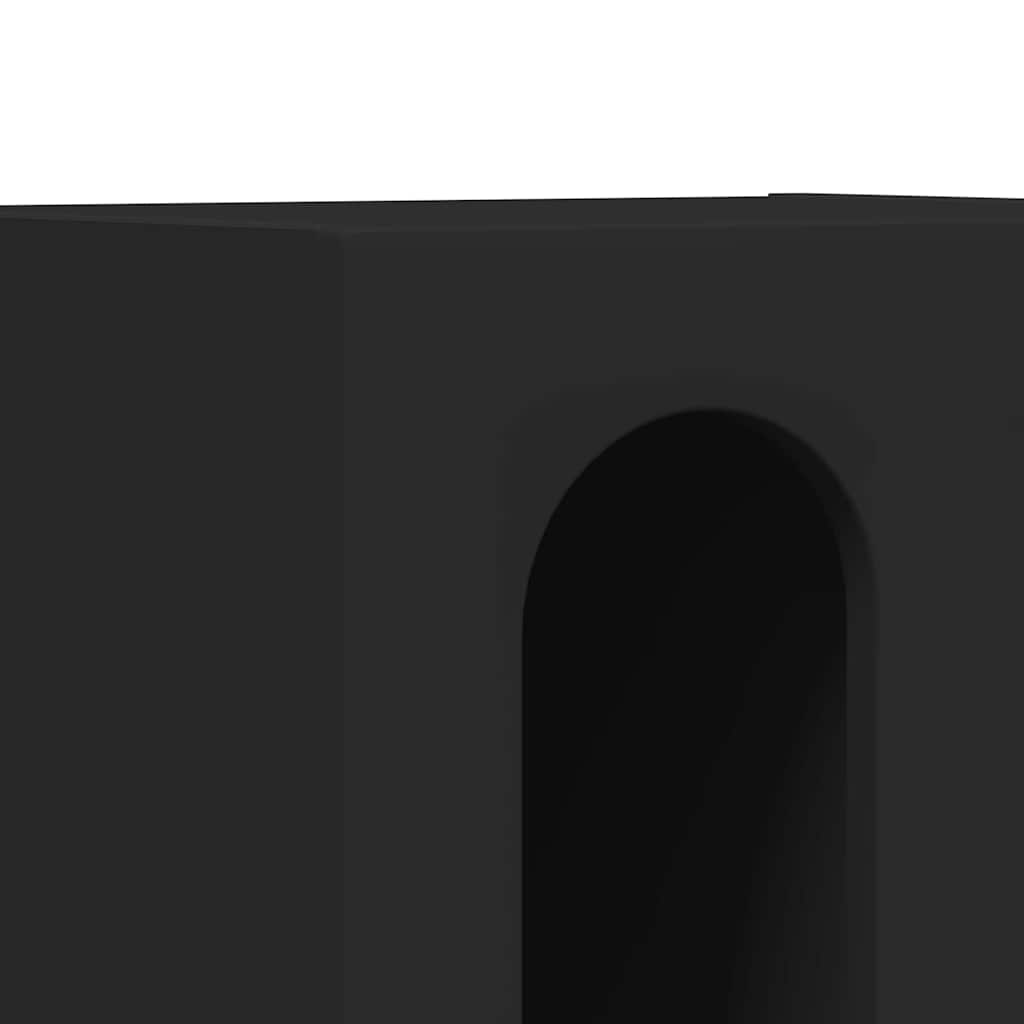 vidaXL Κομοδίνο 2 pcs Μαύρο 40 x 35 x 50 εκ. Επεξεργασμένο ξύλο