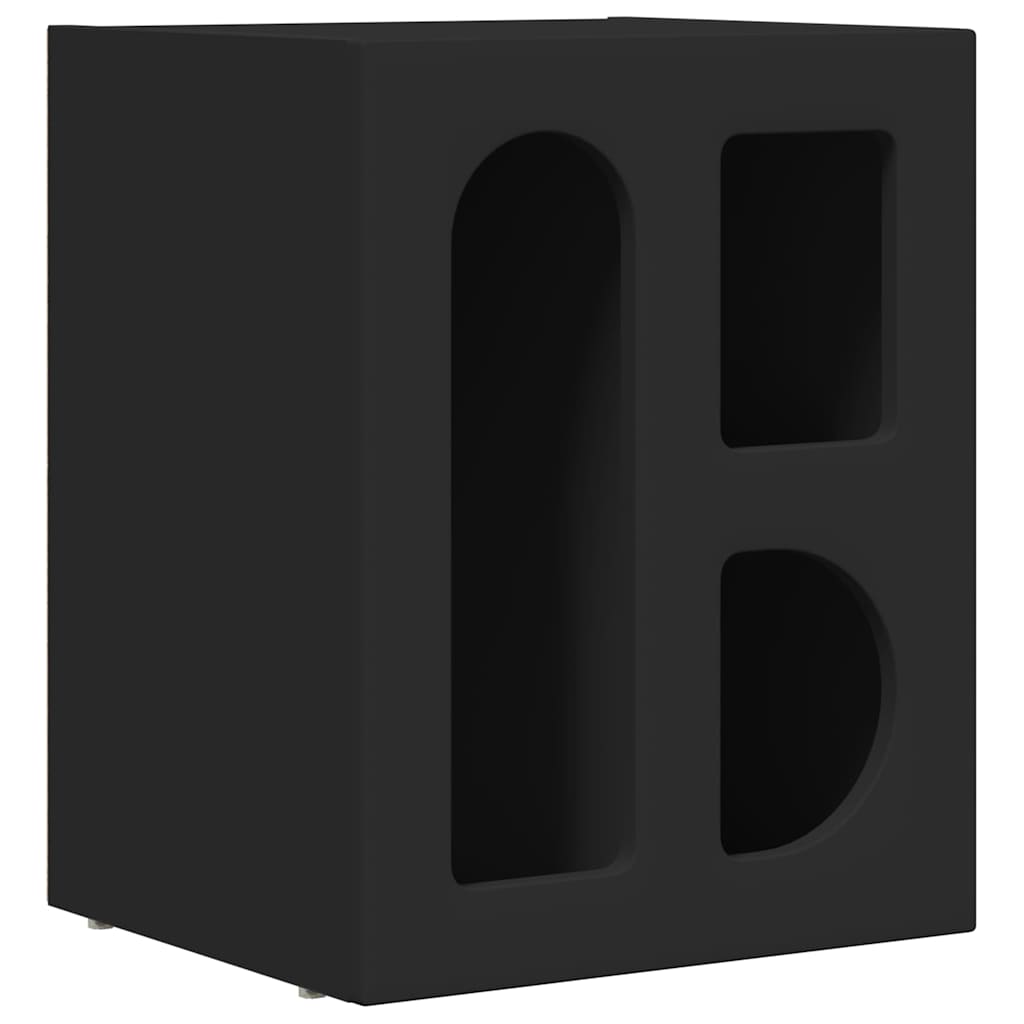 vidaXL Κομοδίνο 2 pcs Μαύρο 40 x 35 x 50 εκ. Επεξεργασμένο ξύλο