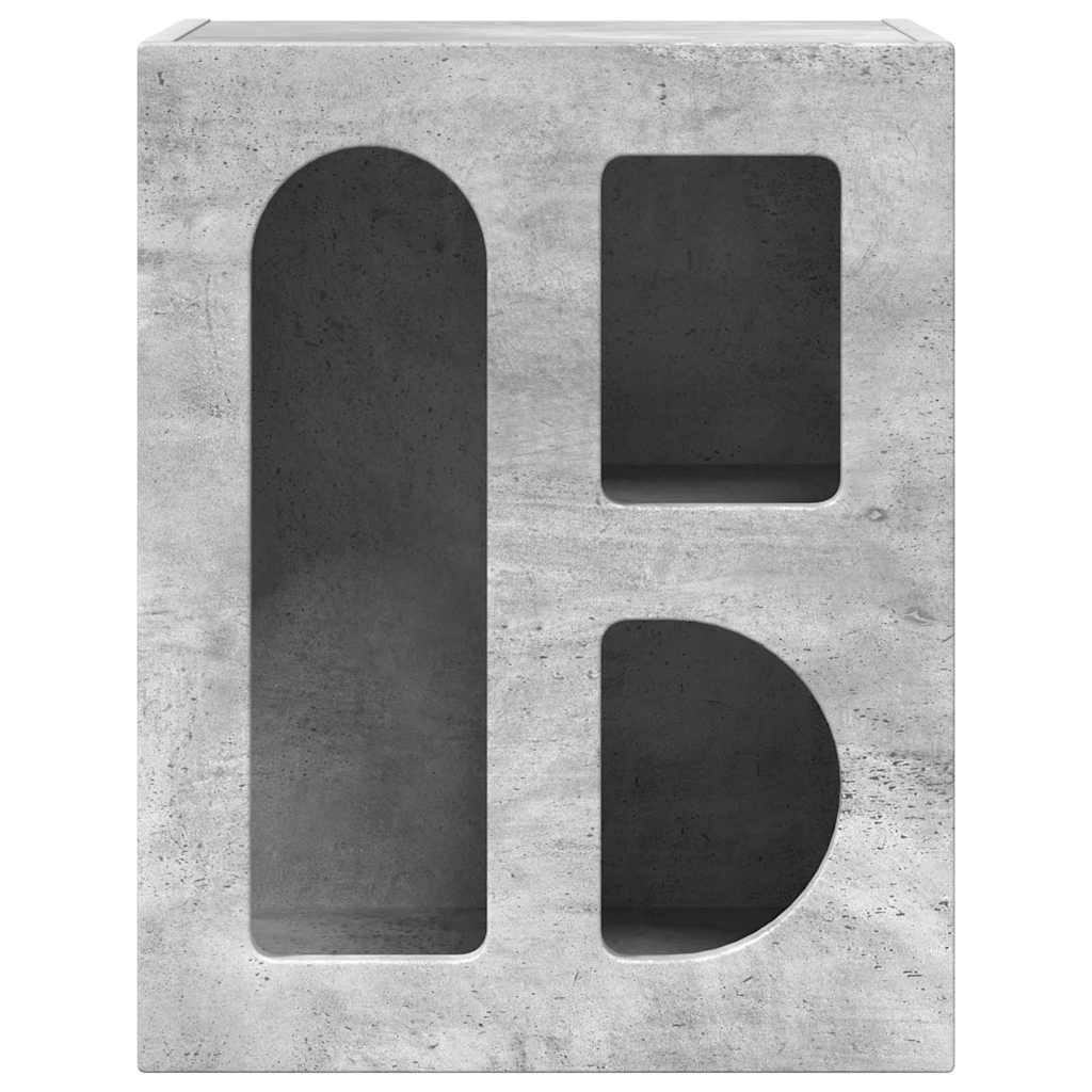 vidaXL Κομοδίνο Σκυρόδεμα Γκρι 40 x 35 x 50 εκ. Επεξεργασμένο ξύλο