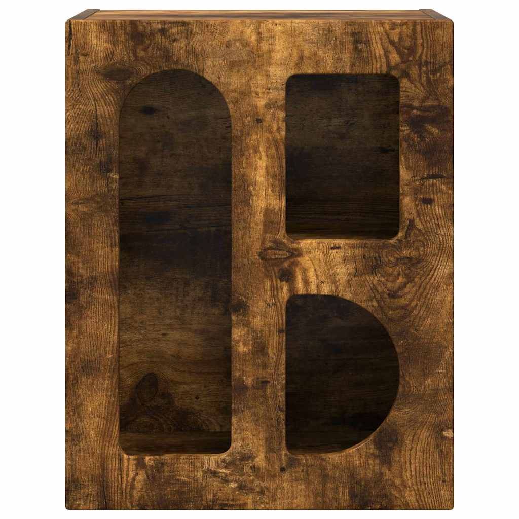 vidaXL Κομοδίνο Καπνιστό Δρύς 40 x 35 x 50 εκ. Επεξεργασμένο ξύλο