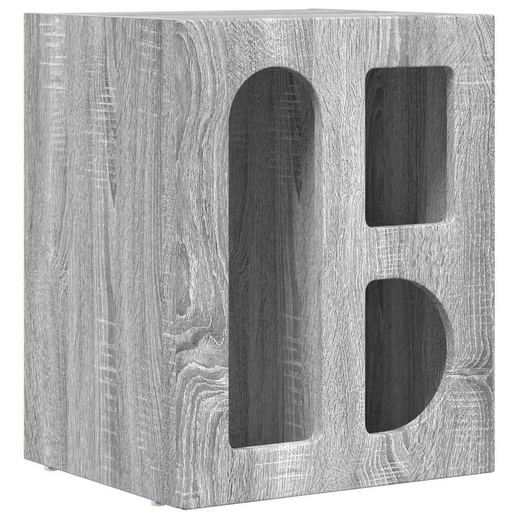 vidaXL Κομοδίνο 2 pcs Γκρίζο Σονομα 40 x 35 x 50 εκ.