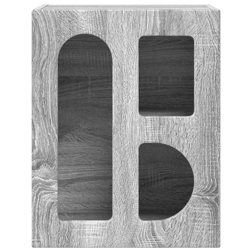 vidaXL Κομοδίνο 2 pcs Γκρίζο Σονομα 40 x 35 x 50 εκ.