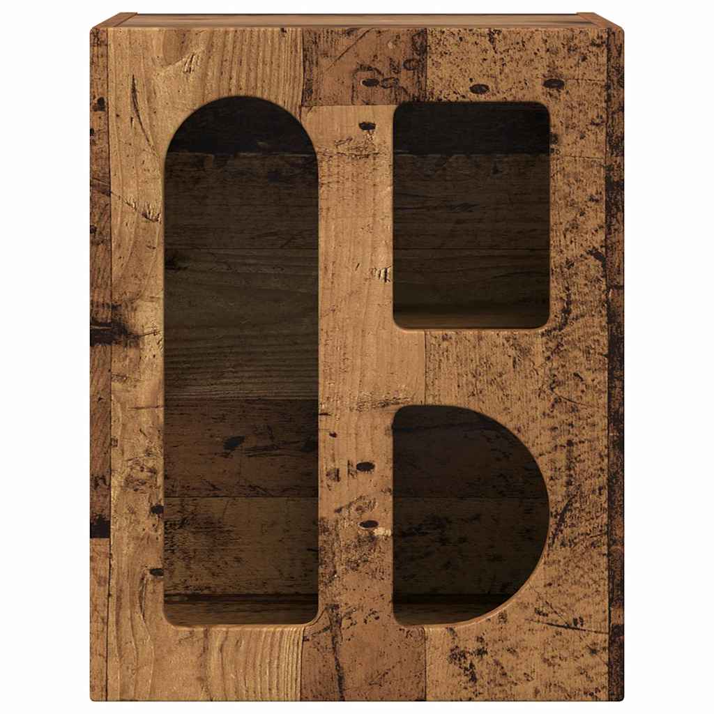 vidaXL Κομοδίνο Παλιό ξύλο 40 x 35 x 50 εκ. Επεξεργασμένο ξύλο