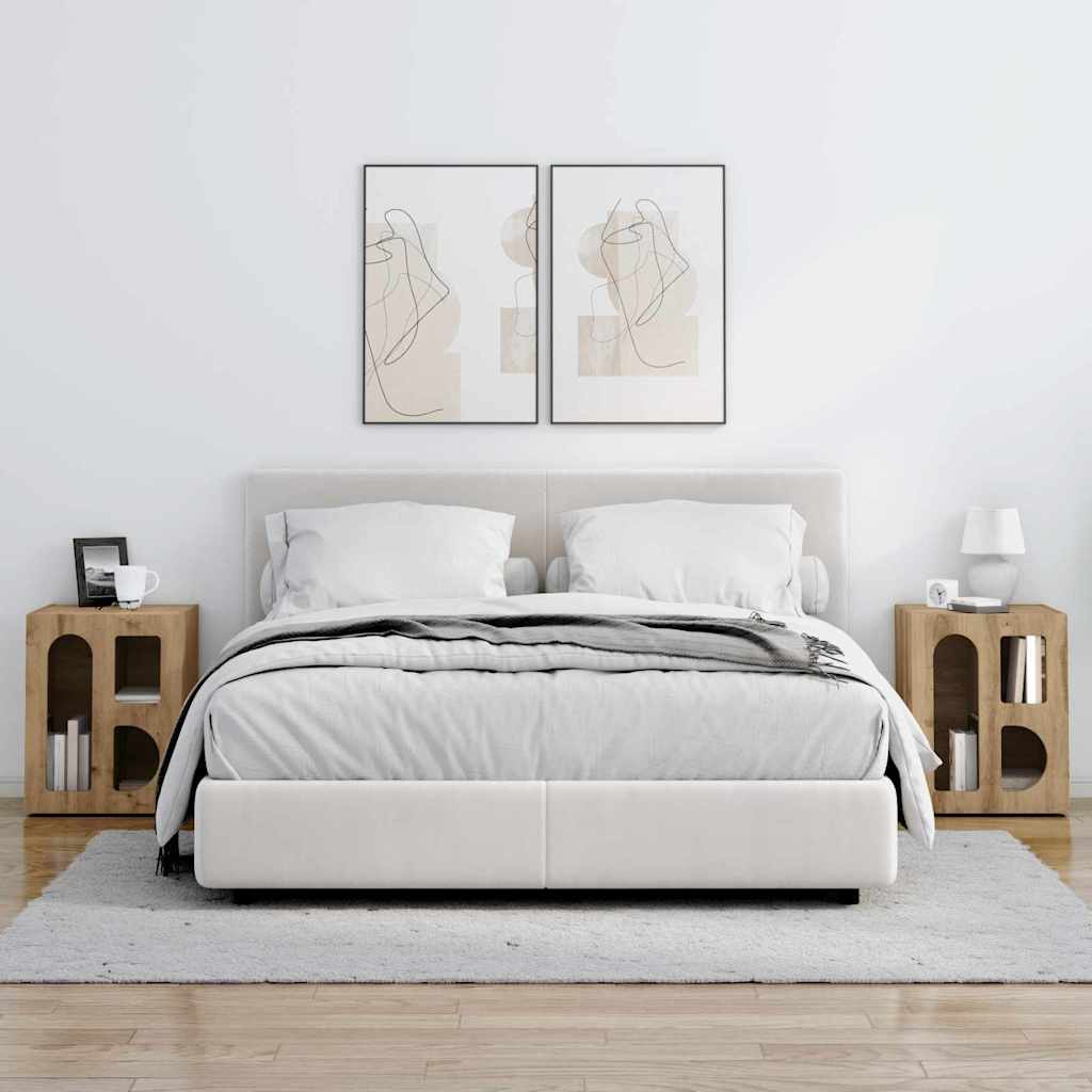 vidaXL Κομοδίνο 2 pcs Artisan Oak 40 x 35 x 50 εκ. Επεξεργασμένο ξύλο