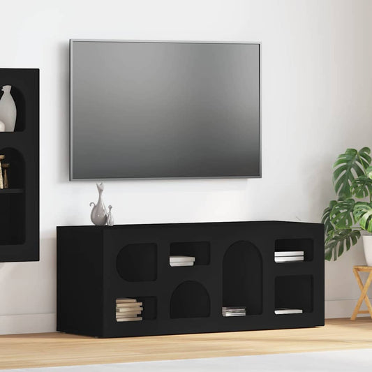 vidaXL Ντουλάπι TV ELST 100 x 35 x 40 εκ Μαύρο Επεξεργασμένο Ξύλο