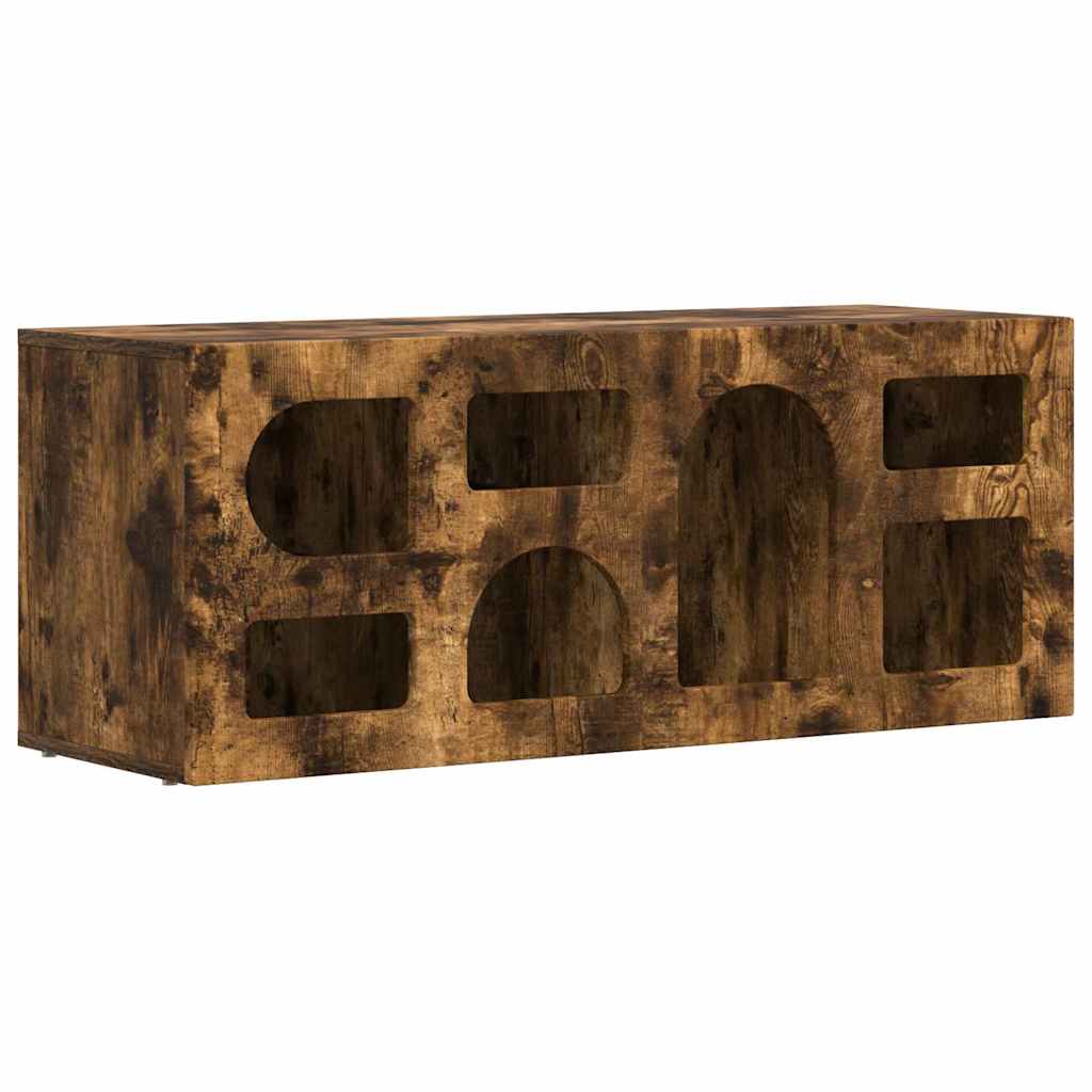 vidaXL Ντουλάπι TV Καπνιστό Δρύς 100 x 35 x 40 εκ Επεξεργασμένο ξύλο