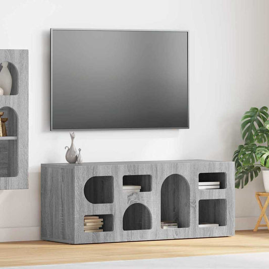 vidaXL Ντουλάπι TV ELST 100 x 35 x 40 εκ Γκρίζο Σονομα