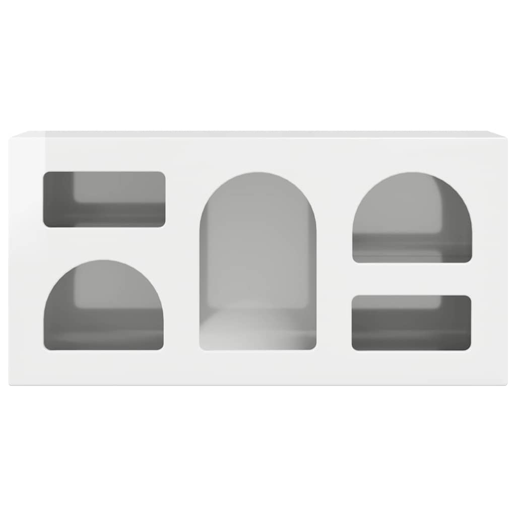 vidaXL Ντουλάπι TV Υψηλής γυαλάδας λευκό 80 x 35 x 40 εκ